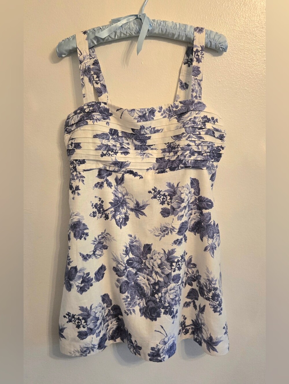 Abercrombie & Fitch Mini Dress Skorts Lining Linen Cotton Floral Medium Petite - Picture 1 of 14